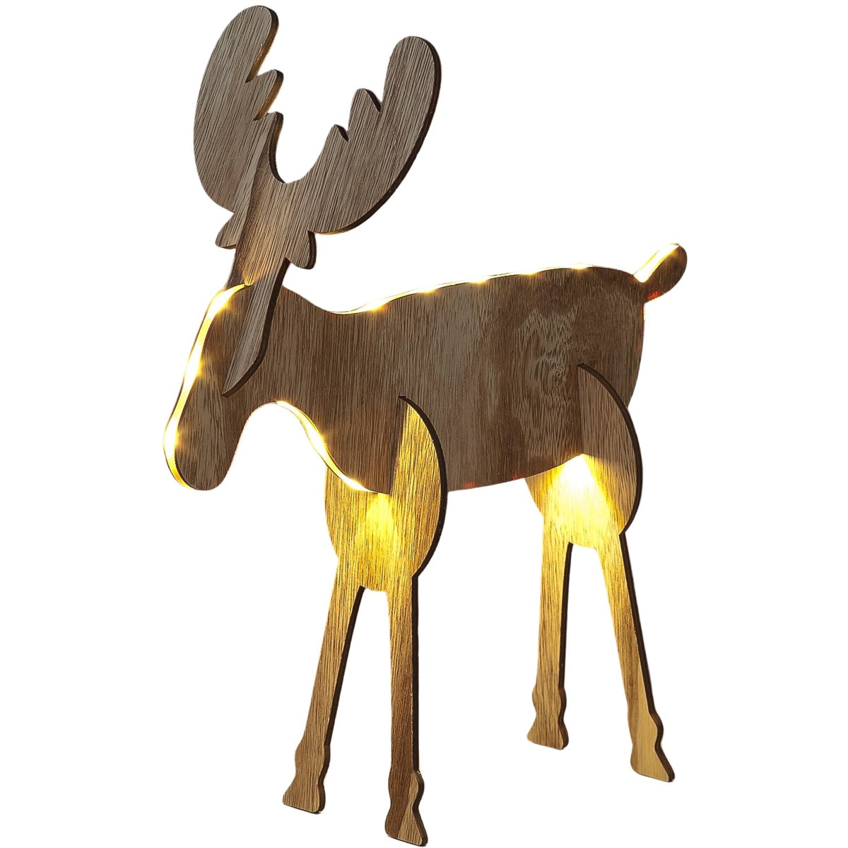 Wooden 3D Reindeer - LED Battery Powered