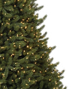 Snowtime 7ft Hazen Slim Blue Pine Pre-Lit Artificial Christmas Tree – 300 Warm White LEDs