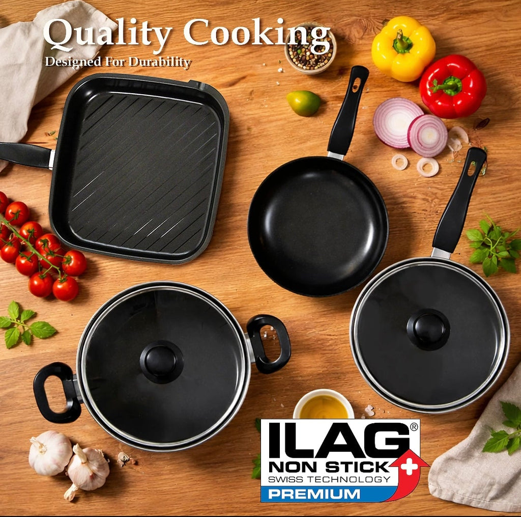 Carter & Clay 10 Piece Cookware Pots & Pans Starter Set
