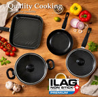 Carter & Clay 10 Piece Cookware Pots & Pans Starter Set
