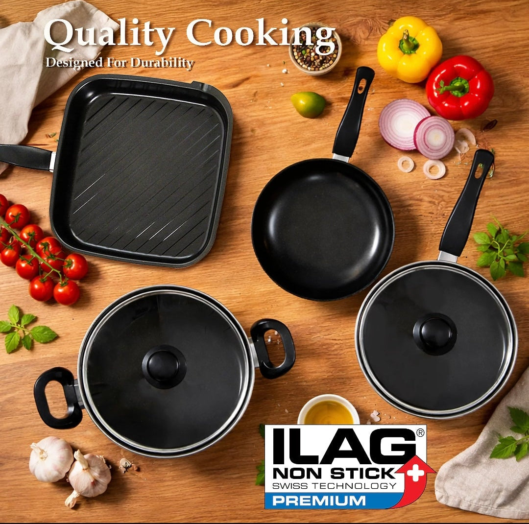 Carter & Clay 10 Piece Cookware Pots & Pans Starter Set