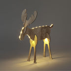 Wooden 3D Reindeer - LED Battery Powered