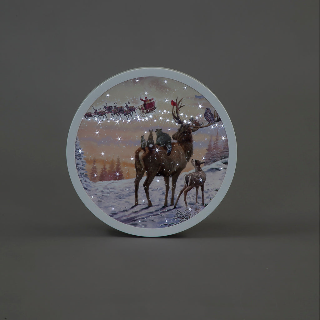 Santa Round Wall Canvas