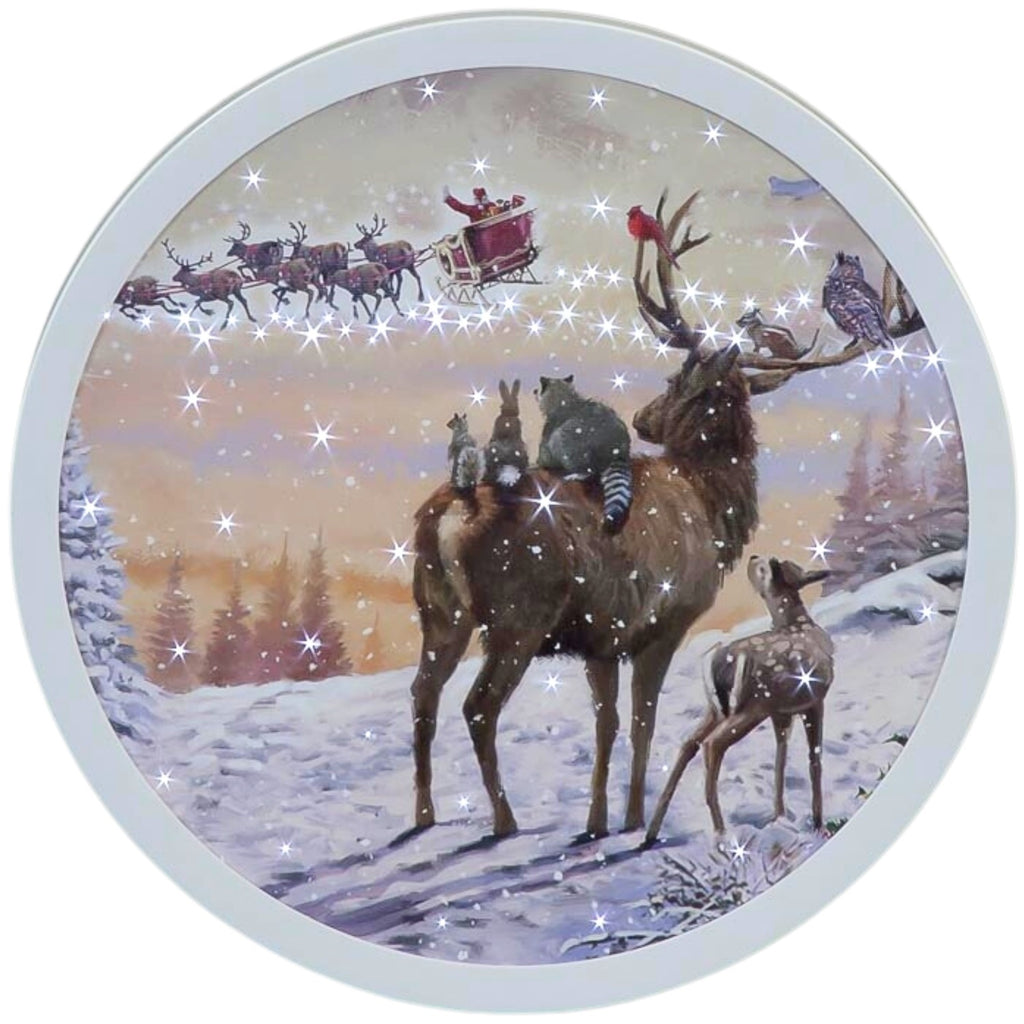 Santa Round Wall Canvas