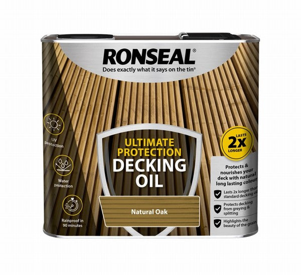 Ronseal Decking Oil - Natural Oak 2.5litres RRP £42 Our Price £19.99