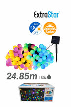 ExtraStar RGB String Lights 4 Colours 8 Modes Outdoor Solar Lighting 24.85M Weatherproof