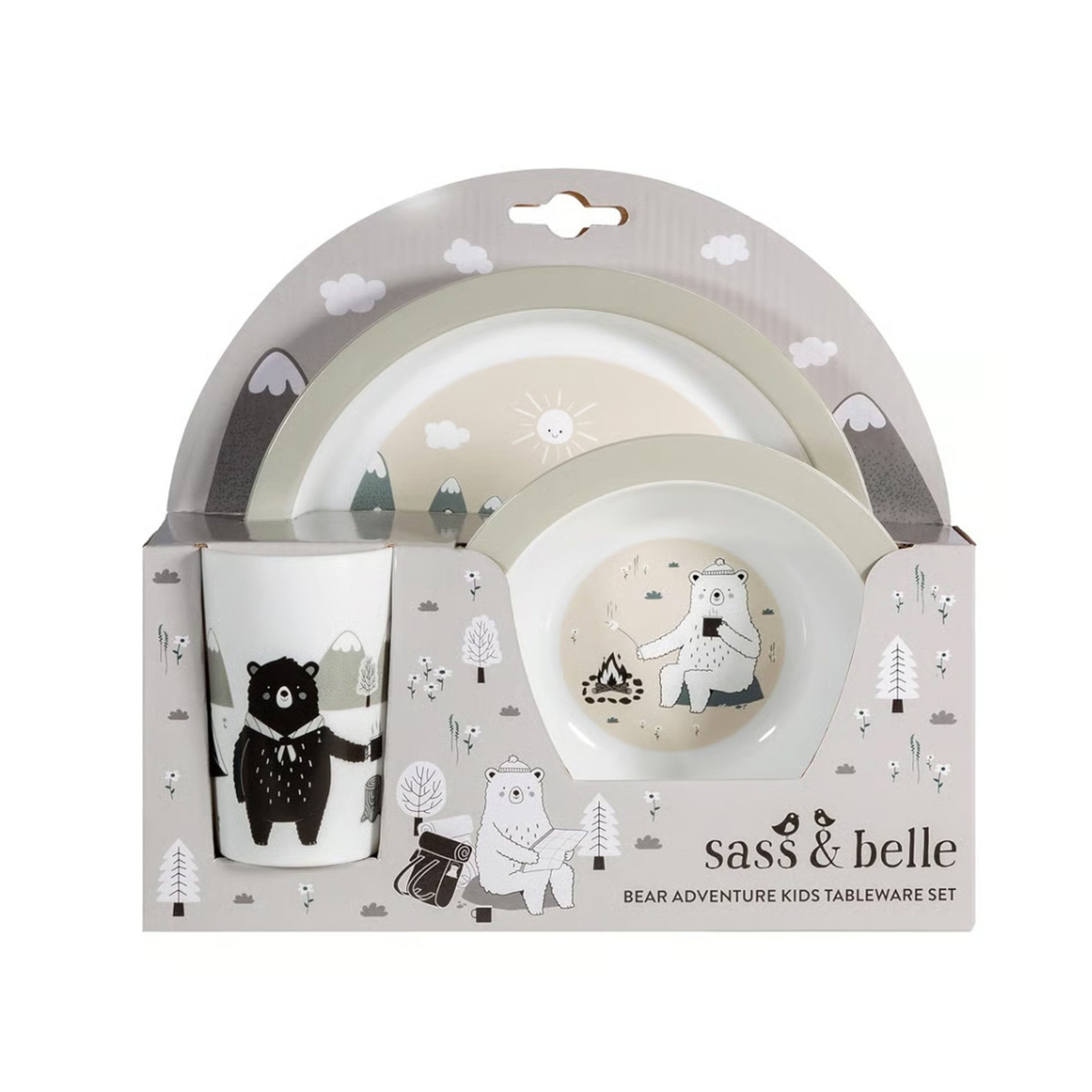 Sass & Belle Bear Adventure Tableware Dinner Set RRP £12 Our Price £4
