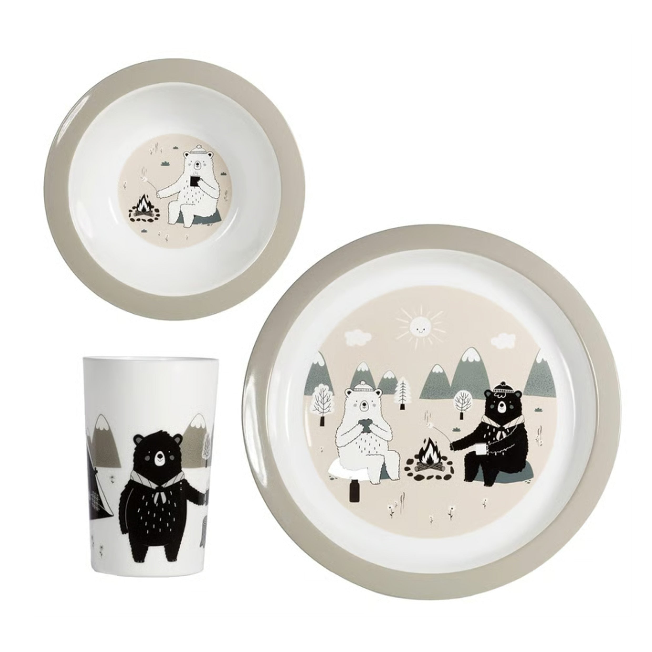 Sass & Belle Bear Adventure Tableware Dinner Set RRP £12 Our Price £4