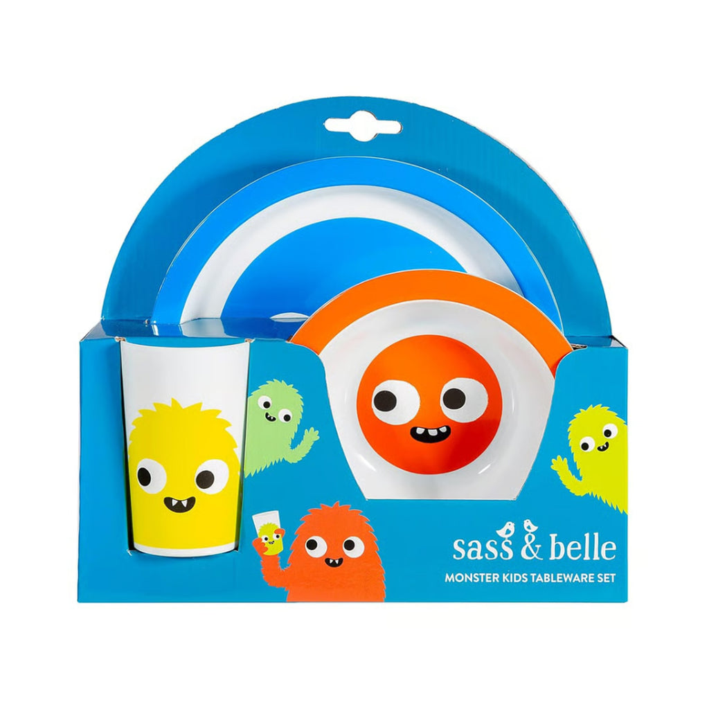 Sass & Belle Monster Kids Tableware Dinner Set RRP £12 Our Price £4